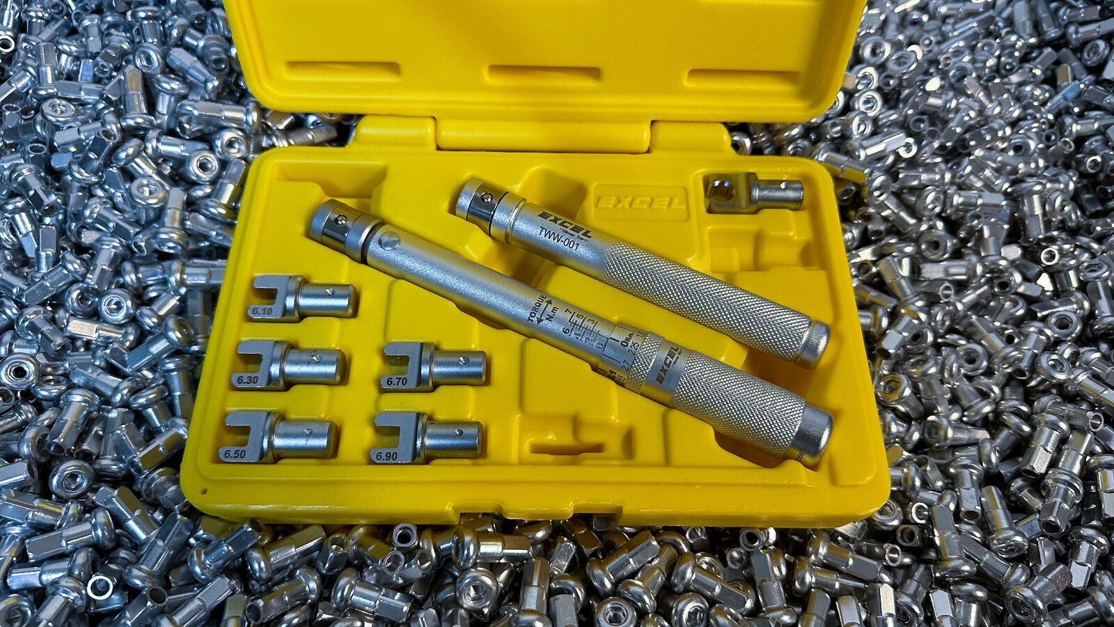 Excel Spoke Torque Wrench Set - Spline Interchangeable Heads