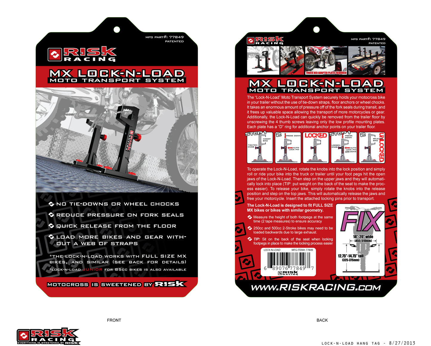 El Lock-N-Load de Risk Racing®