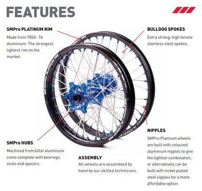 PAIRE DE ROUES SMPRO PLATINE ENDURO