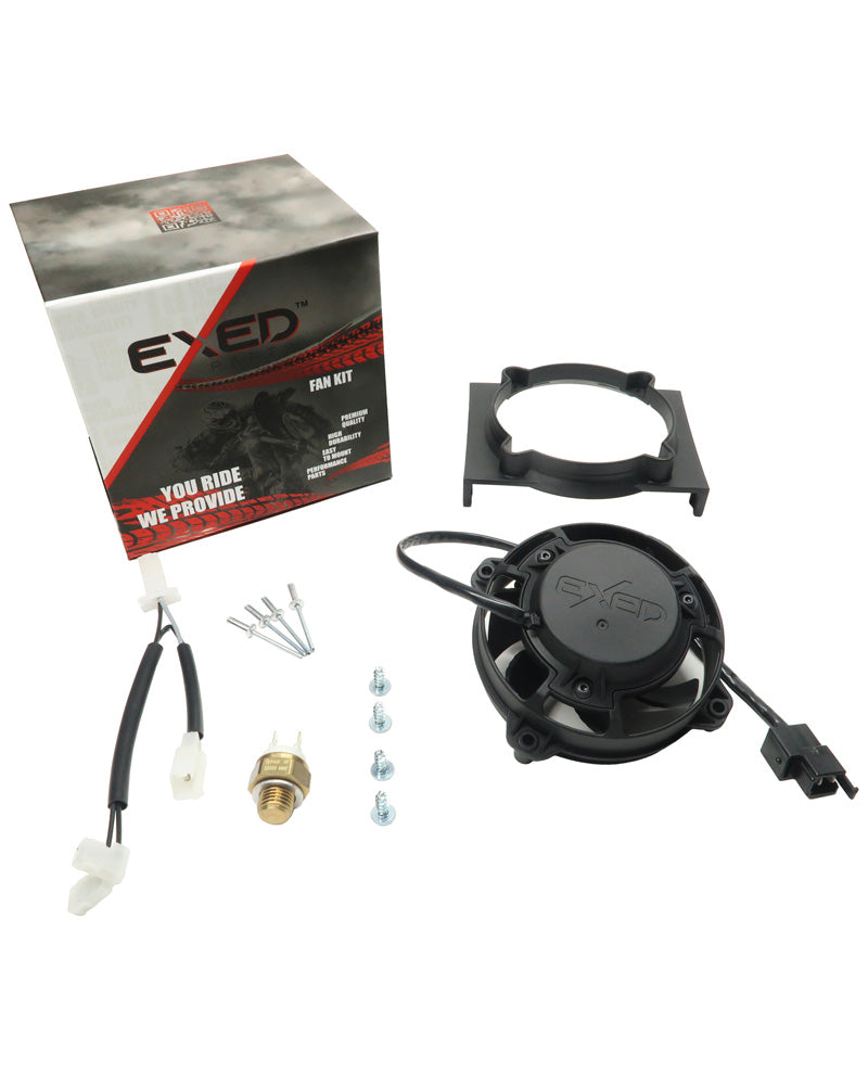 Exed Parts™: kit con ventilador de radiador Exed y soporte de montaje para BETA RR, con interruptor térmico y arnés de cableado Beta original, 2020 a 2023