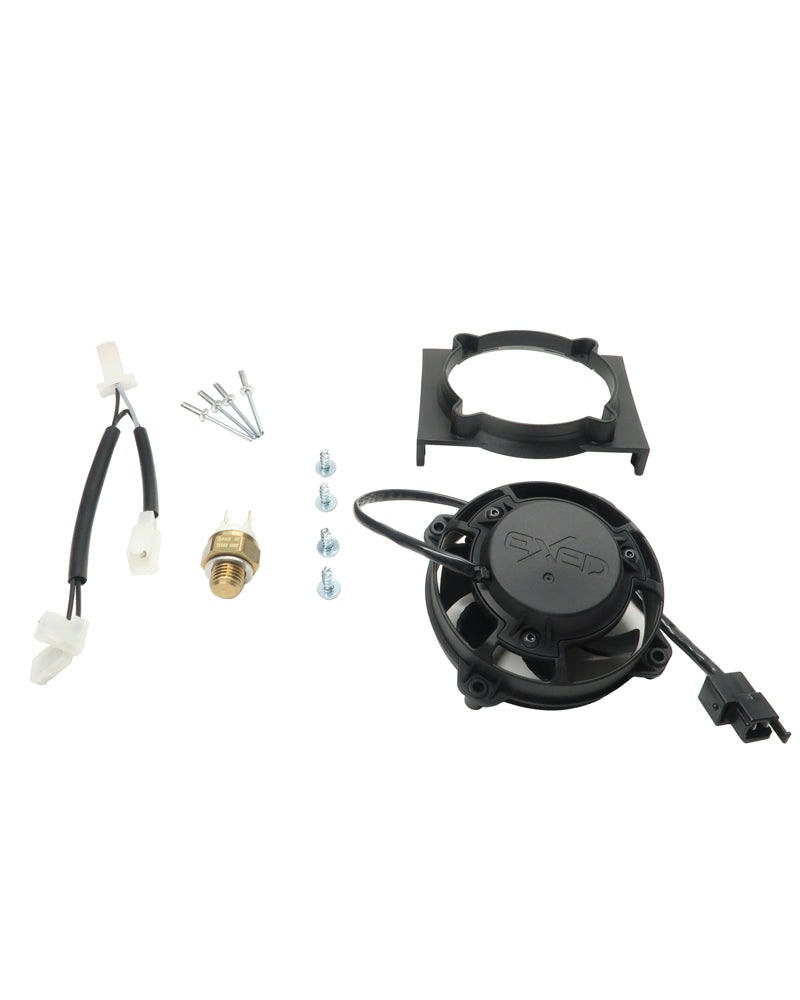 Exed Parts™: kit con ventilador de radiador Exed y soporte de montaje para BETA RR, con interruptor térmico y arnés de cableado Beta original, 2020 a 2023