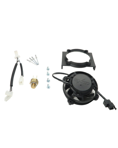 Exed Parts™: kit con ventilador de radiador Exed y soporte de montaje para BETA RR, con interruptor térmico y arnés de cableado Beta original, 2020 a 2023