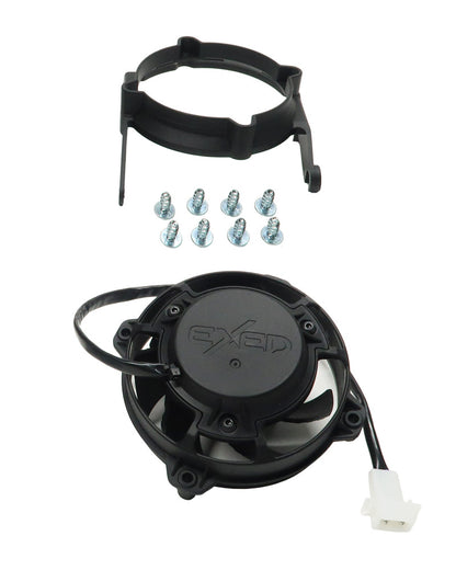 Exed Parts™ – Kit with Exed Radiator Fan and Mounting Bracket for KTM / Husqvarna / GasGas TBI models,  2024> 2+4 Stroke