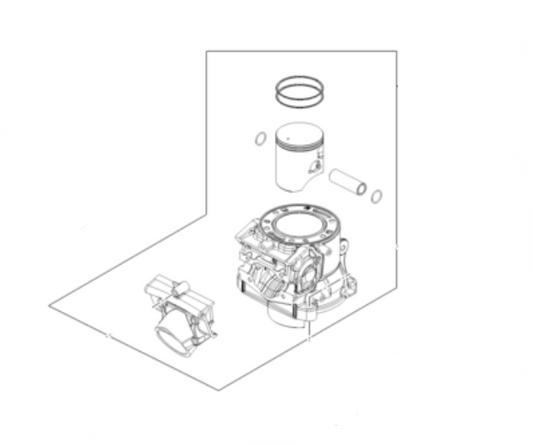 Genuine KTM Group (KTM HUSQVARNA GASGAS) 300 TBI Cylinder complete kit A45030138000