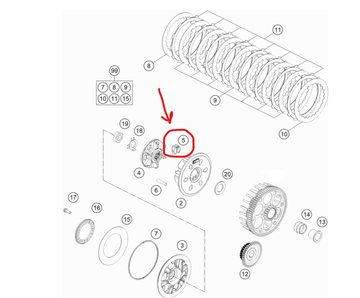 KTM 78132025100 DAMPING RUBBER