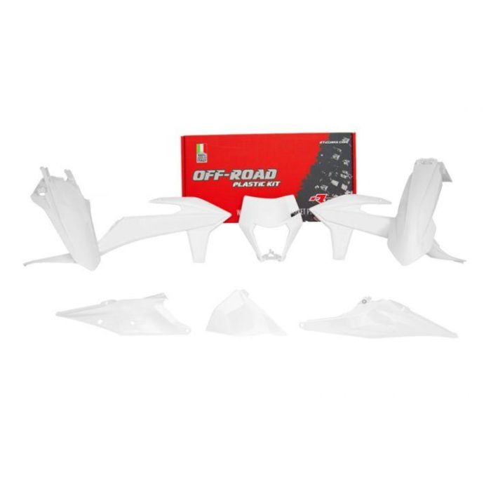 KIT DE PLÁSTICO/6 2020-23 EXC/EXC-F BLANCO, RTECH R-KITKTM-BN0-520