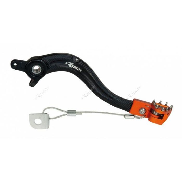 BRAKE PEDAL FOLDING BK/ORANGE, KTM125-530 R-LEVFRKTM0001